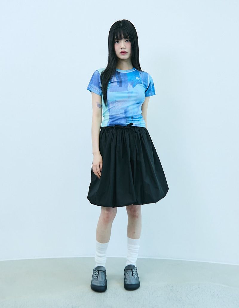 CHANCECHANCE（チャンスチャンス）の「 CH EMBROIDERED LOGO WOMAN T-SHIRT(BLUE)（Tops）」