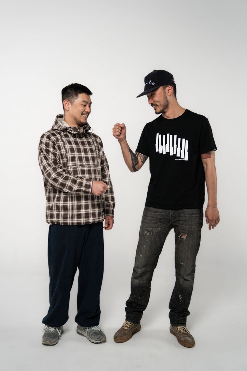REGULAR CHECK ANORAK (BROWN)