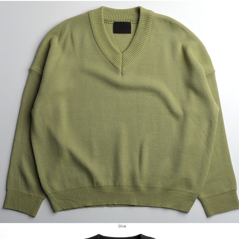 MJ Overfit Masion V Neck Knit (6color)