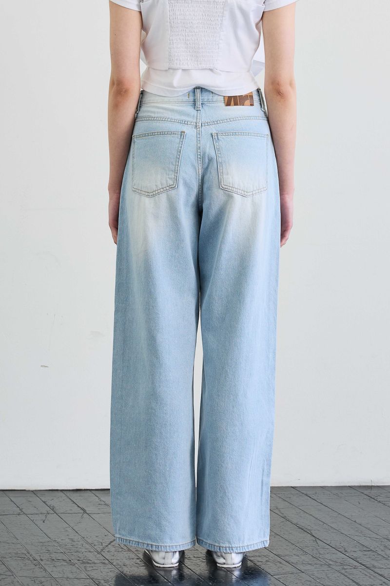 AZURE WIDE DENIM PANTS / SKY BLUE
