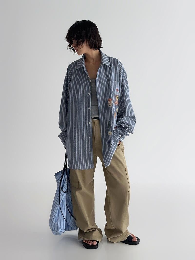 ASCLO Football Club Print Stripe Shirt (3color)