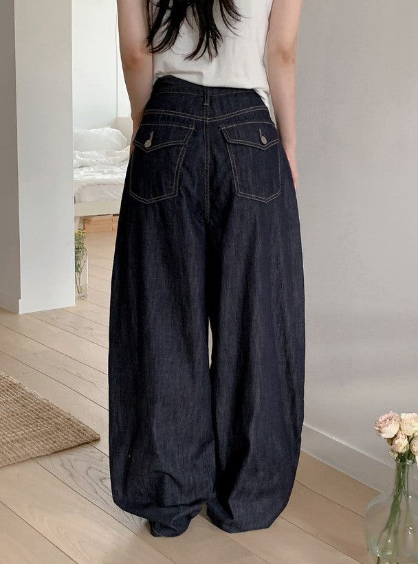 SHOPPERLAND(ショッパーランド)の「Non-Fade Pocket Wide Denim Pants (2color)(Pants)」