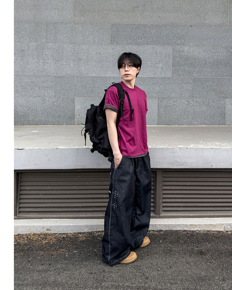 Nick Line Layered Short Sleeve T-Shirt