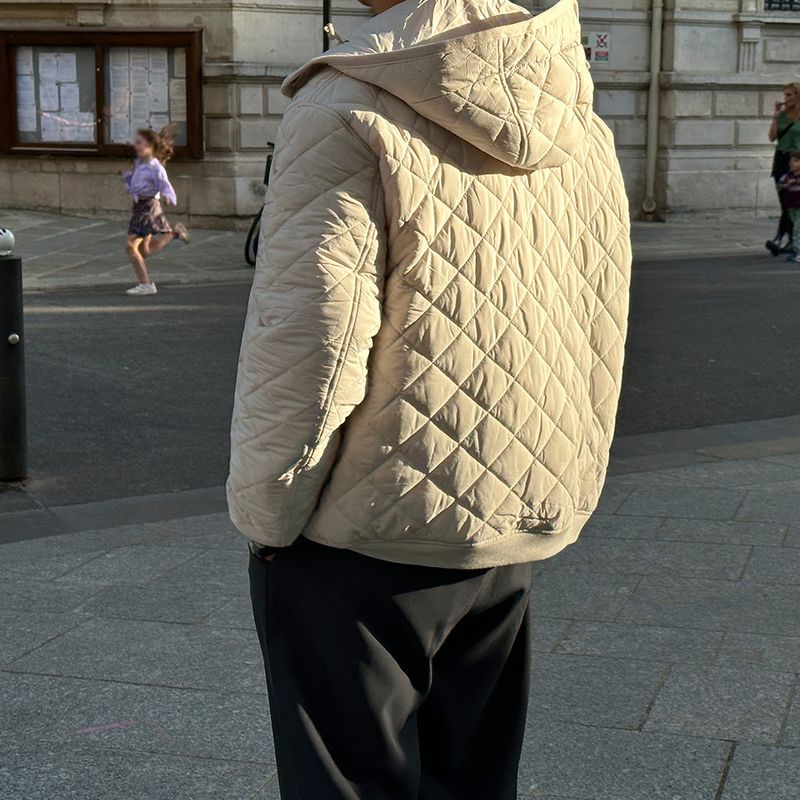 ASCLO Quilting Short Hood Jacket (2color)