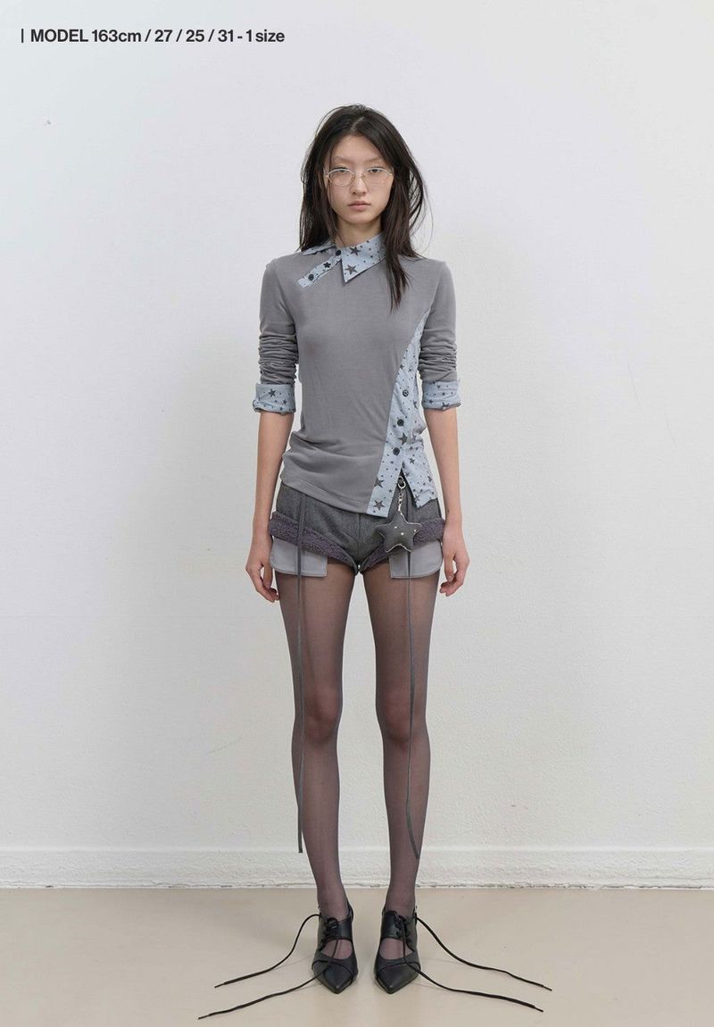 Micro Wool Shorts / Grey