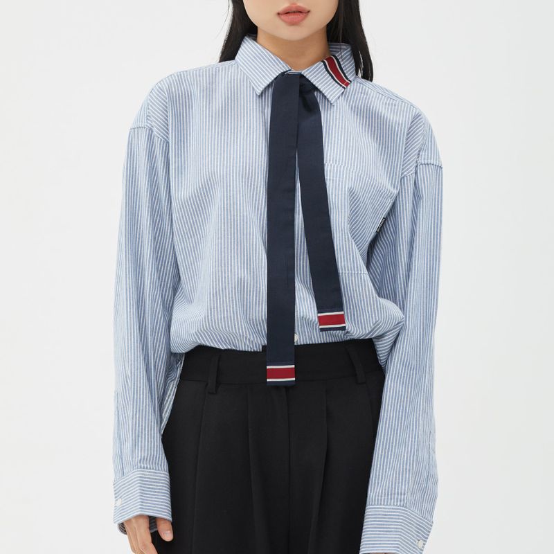 ROMANTIC CROWN(ロマンティッククラウン)の「RC CLUB TIE SHIRT_BLUE(Tops)」