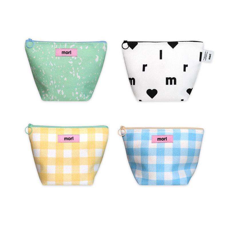 morl(モル)の「チェックジッパーポーチ (M size)(4design)(スマホグッズ/小物)」