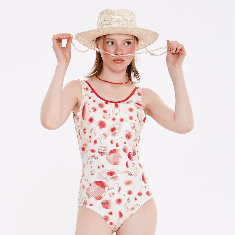 KIRSH（キルシー）の「CHERRY PATTERN ONE PIECE SWIMSUIT [RED]（Swimwear）」