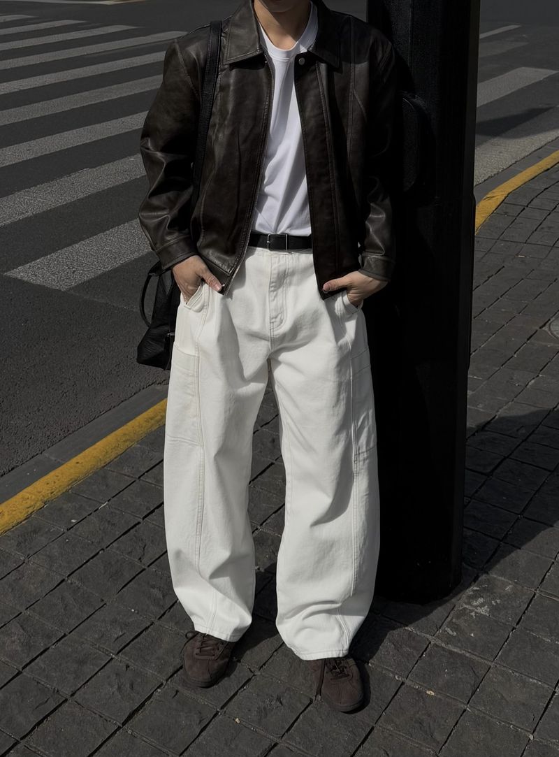 HIMUL STITCH CURVED PANTS