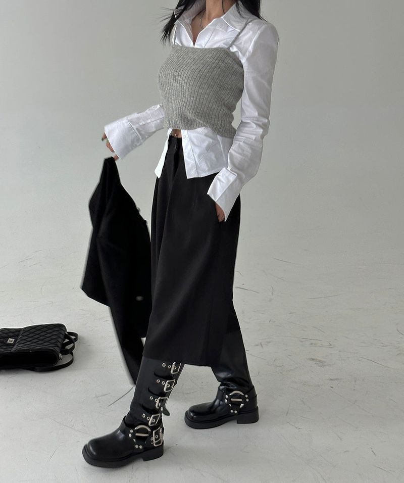 a no-collar suede jacket