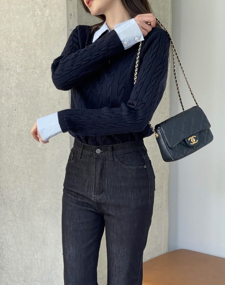 Corgette Brushed Span Bootcut Denim Pants