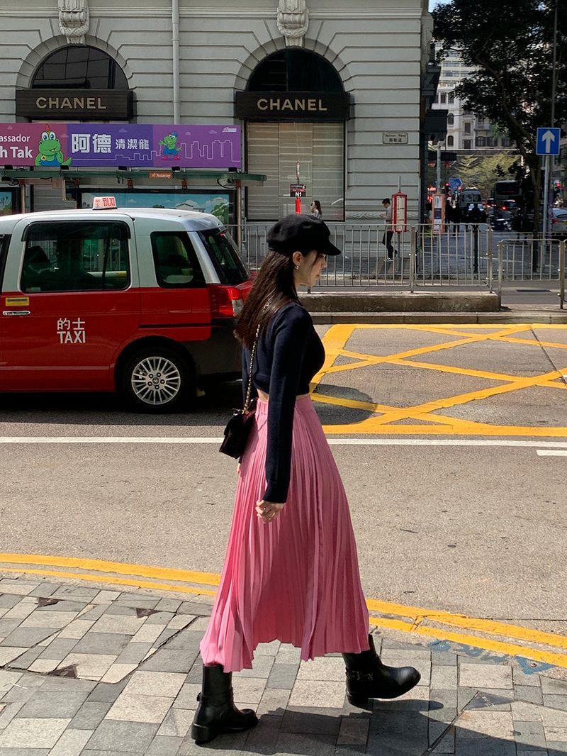 [MADE] LOVE MORE PINTUCK LONG SKIRT