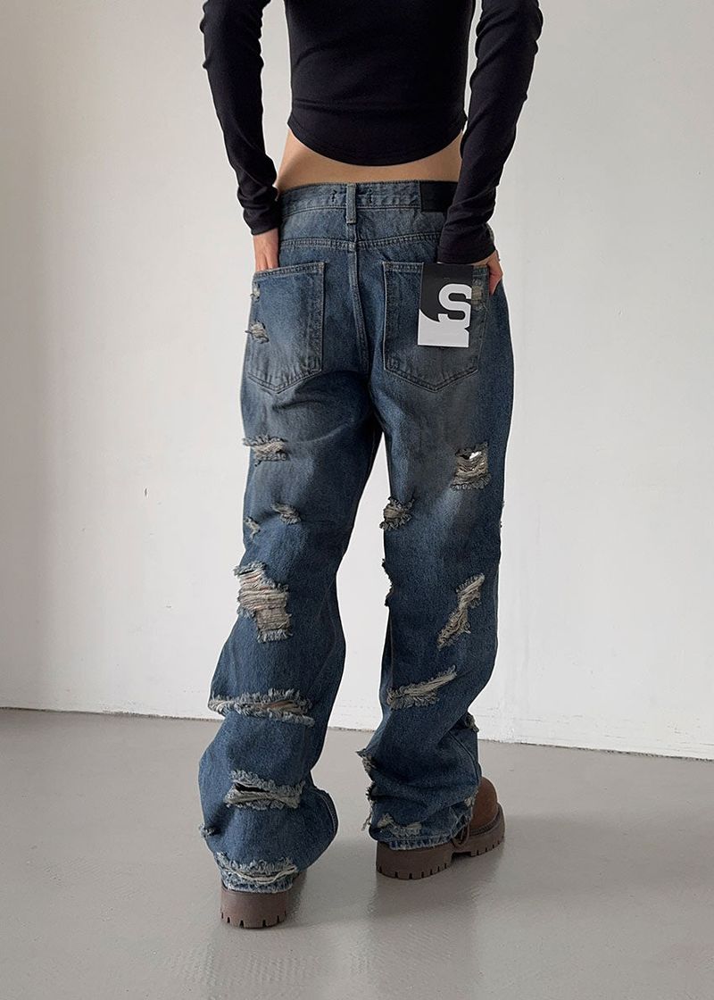 DAMAGE DIRTY DENIM
