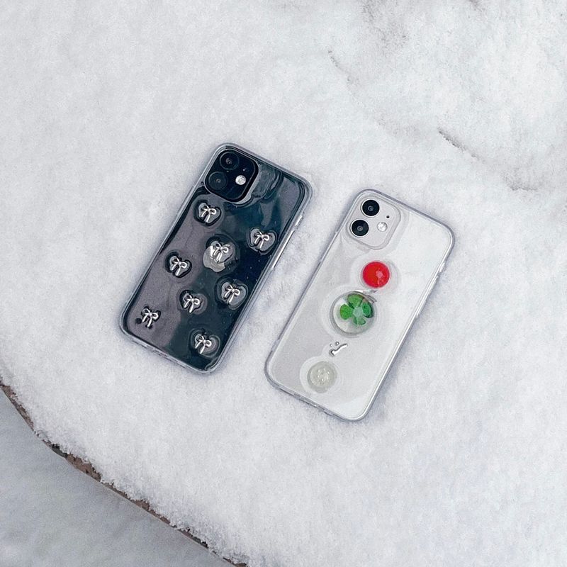 [MADE] Silver ribbon Resin Case