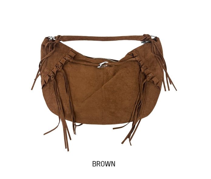 ULAN(ユレン)の「Suede Buckle Fringe Shoulder Bag(Bags)」