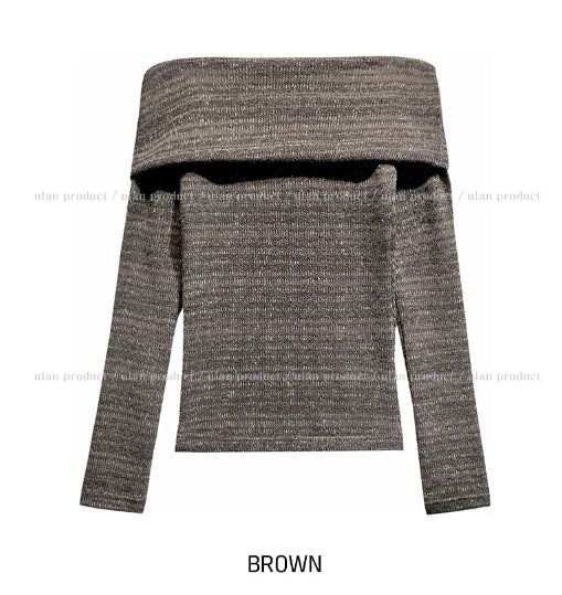 Sein Bokashi Off Shoulder Knit