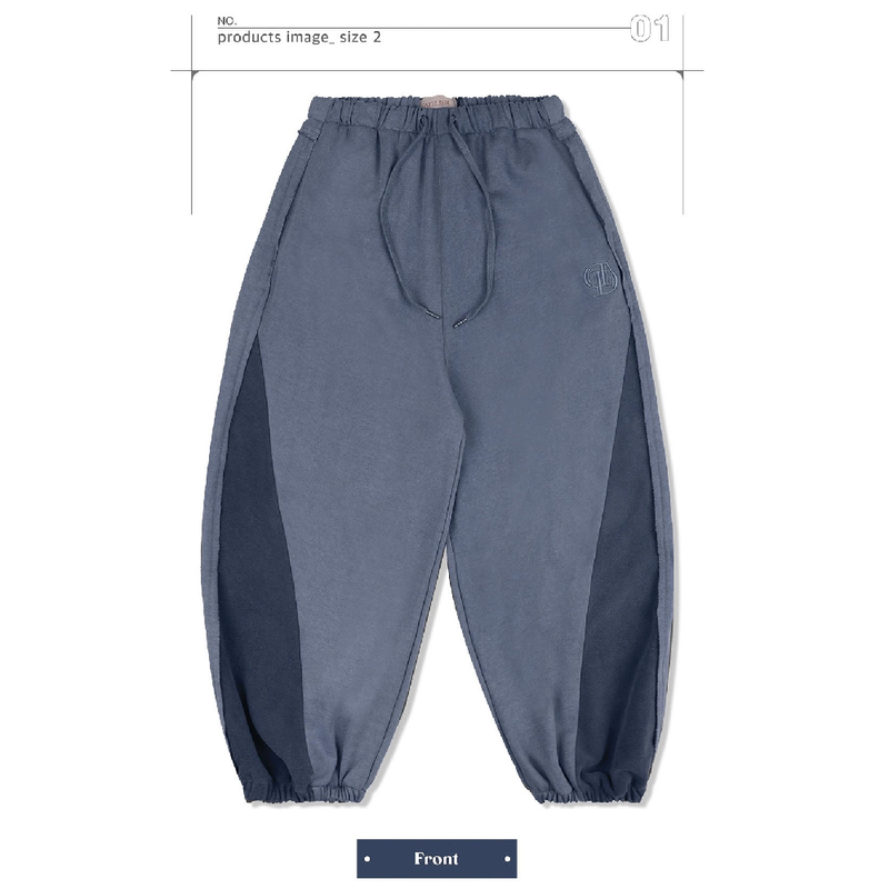 PIGMENT CUTTED BALLOON SWEATPANTS_BLUE NAVY
