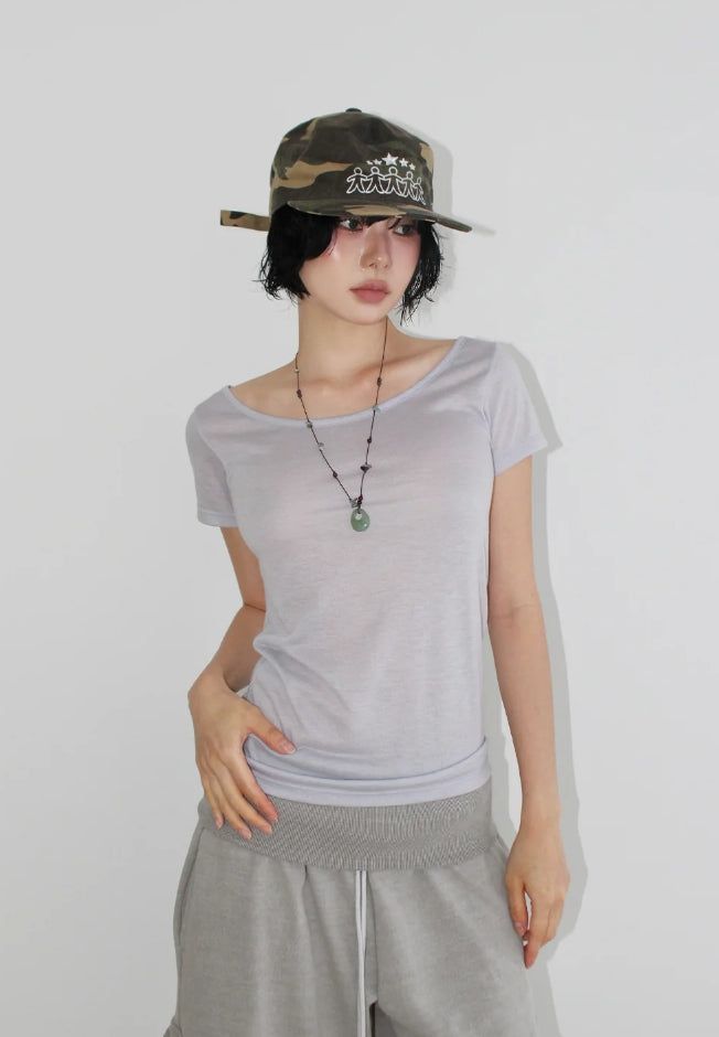 AAKE(アケ)の「LUCA BOAT-NECK TEE(Tops)」