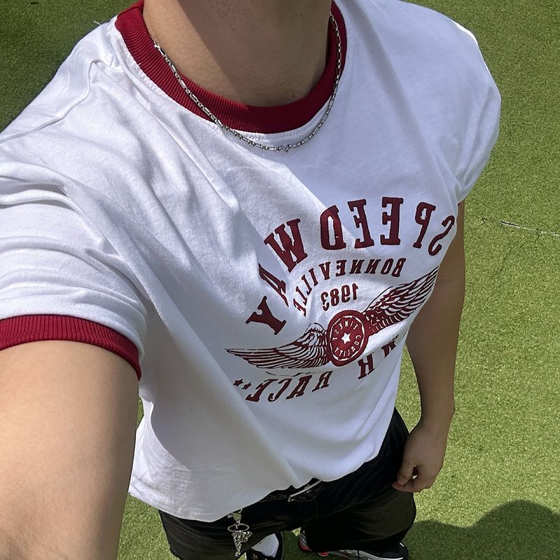 Speedway Cotton Ringer Short Sleeve Tee