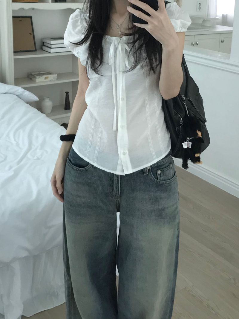 Raina Puff Blouse (2 colors)