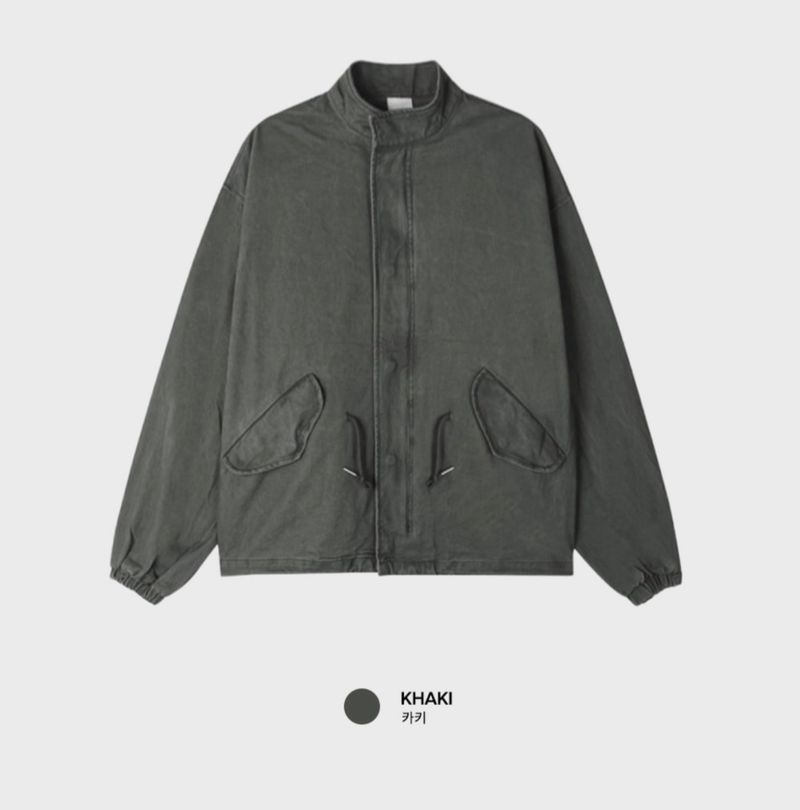 Look Eir Drawstring Cotton Washed Field Jacket