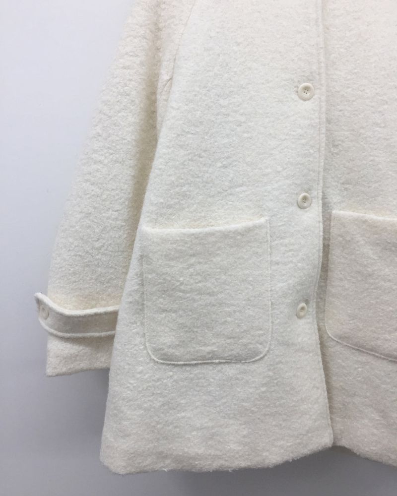 [MD Pick]Fine wool hooded half coat (2color)