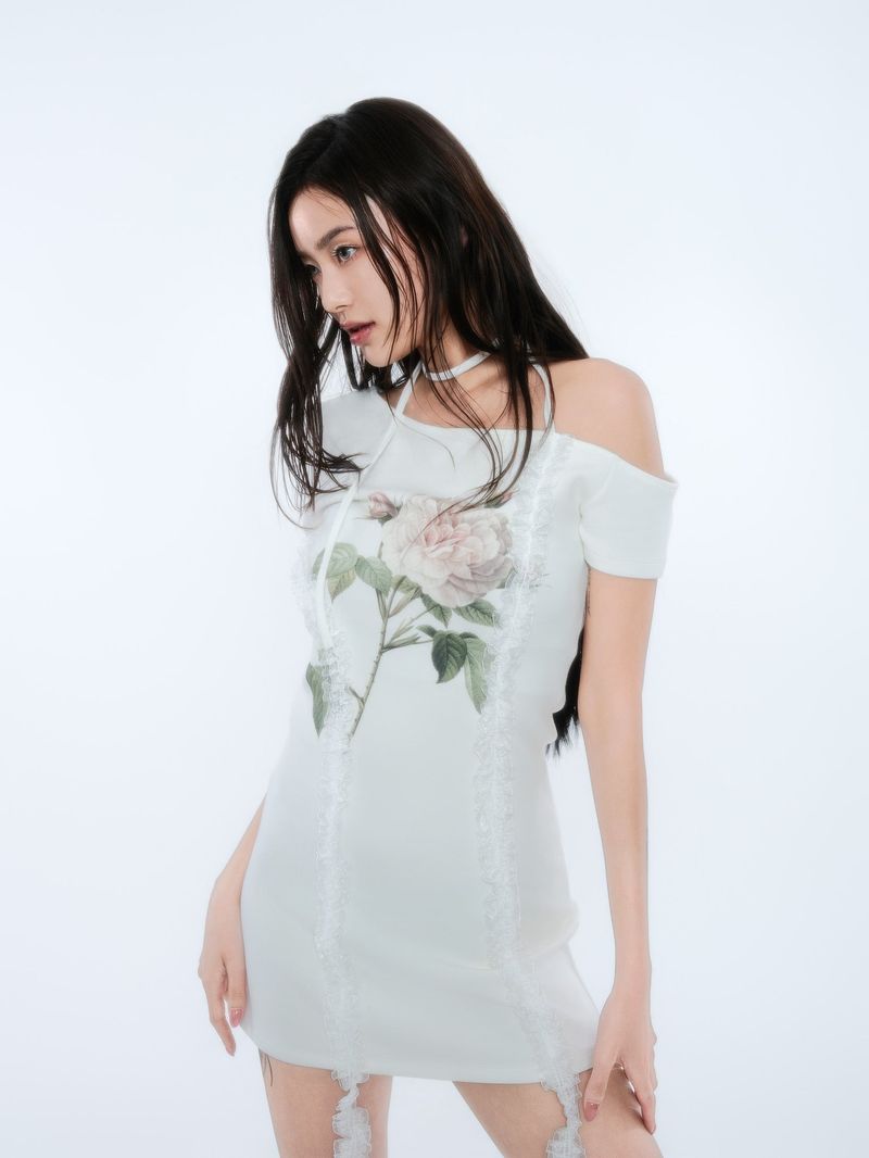 LACE LINED DRESS [IVORY]