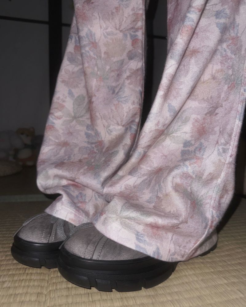 (2color) フラワーソフトパンツ