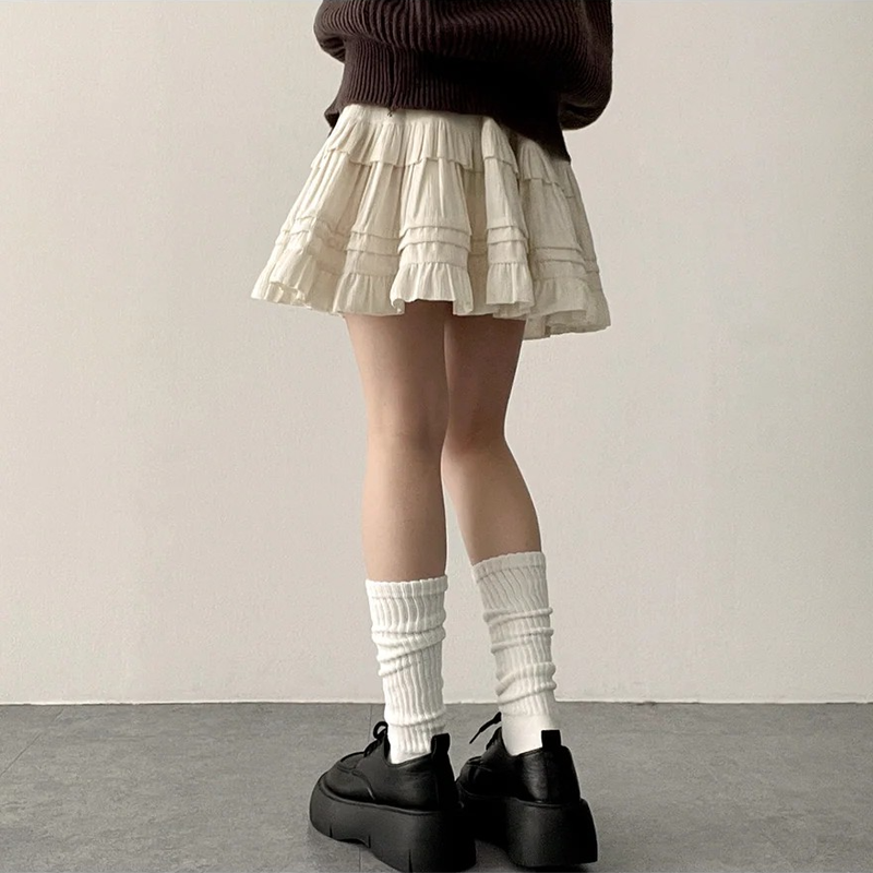 Ruffle Lace Miniskirt