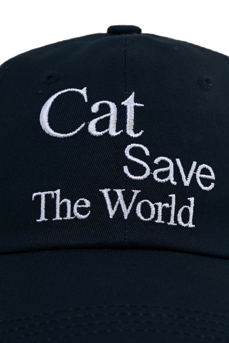 Cat Save The World ballcap (Navy)