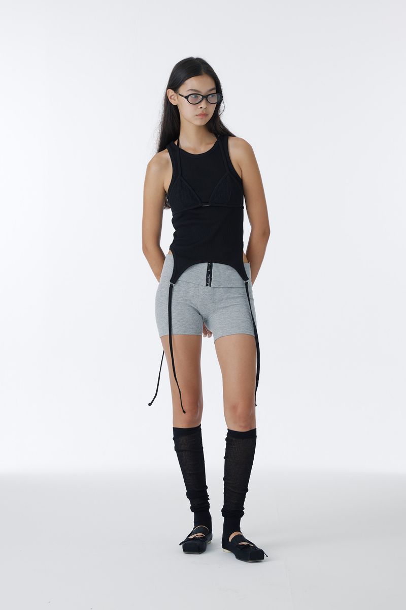 CORSET SHORT LEGGINGS (GRAY)