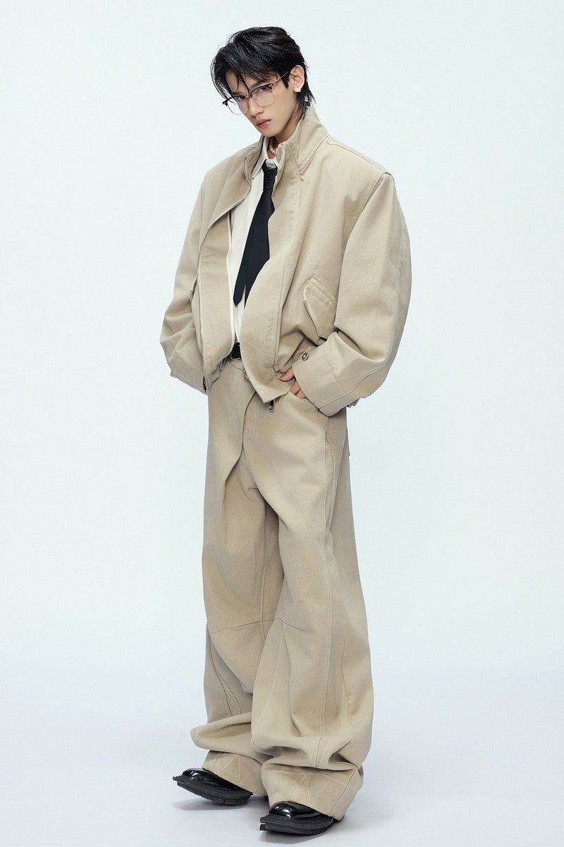 Washed Harrington Jacket Set