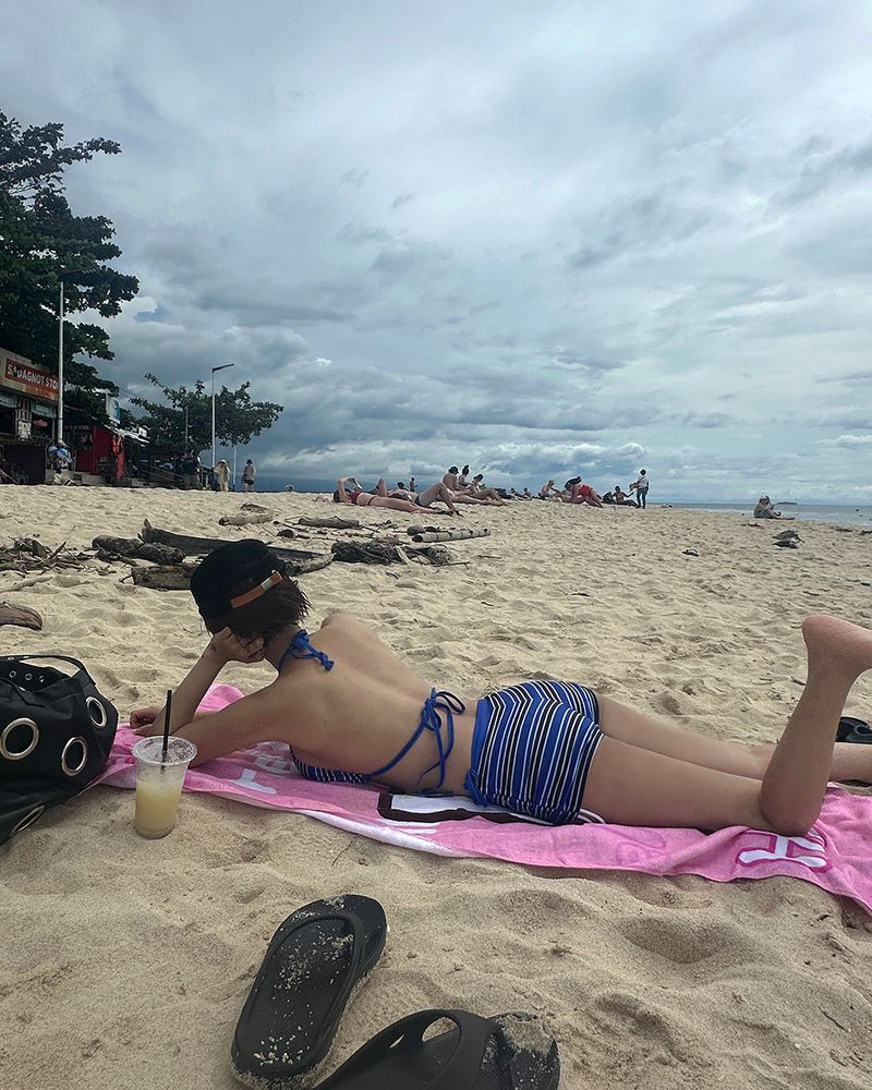 Stripe Patch 3ps Bikini Set