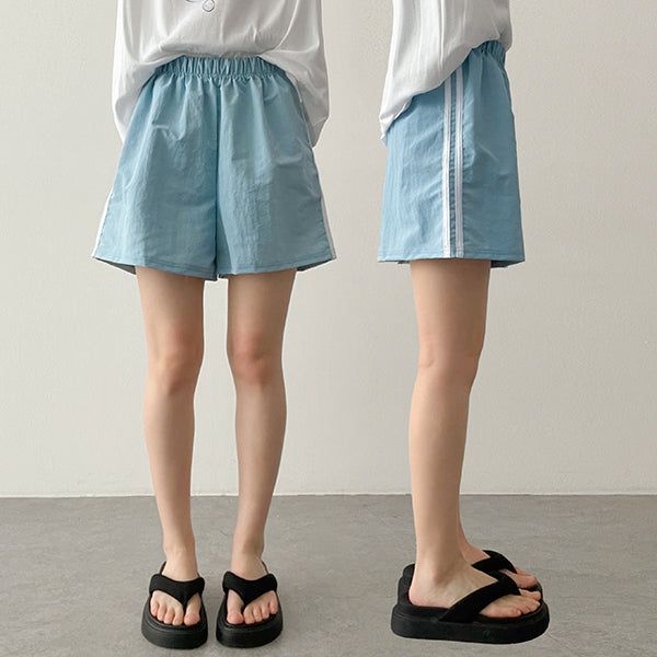 Ramit Two Lines Banding Sweat Shorts (8 colors)