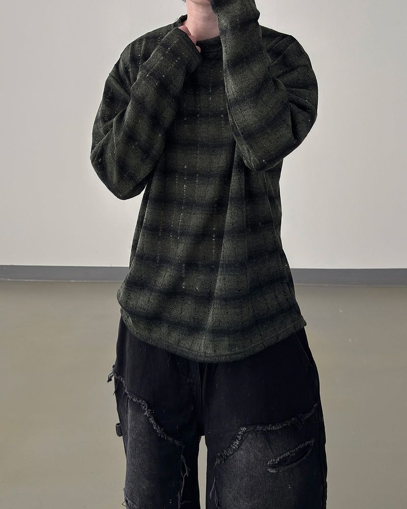 Ruin See-Through Stripe Knit
