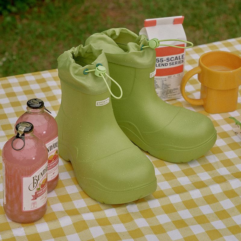  Ruby String Middle Rain Boots_R0007 (4Colors)