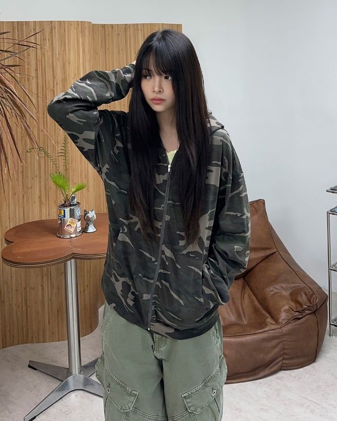 Ferren Camo Light Hood Zip-Up