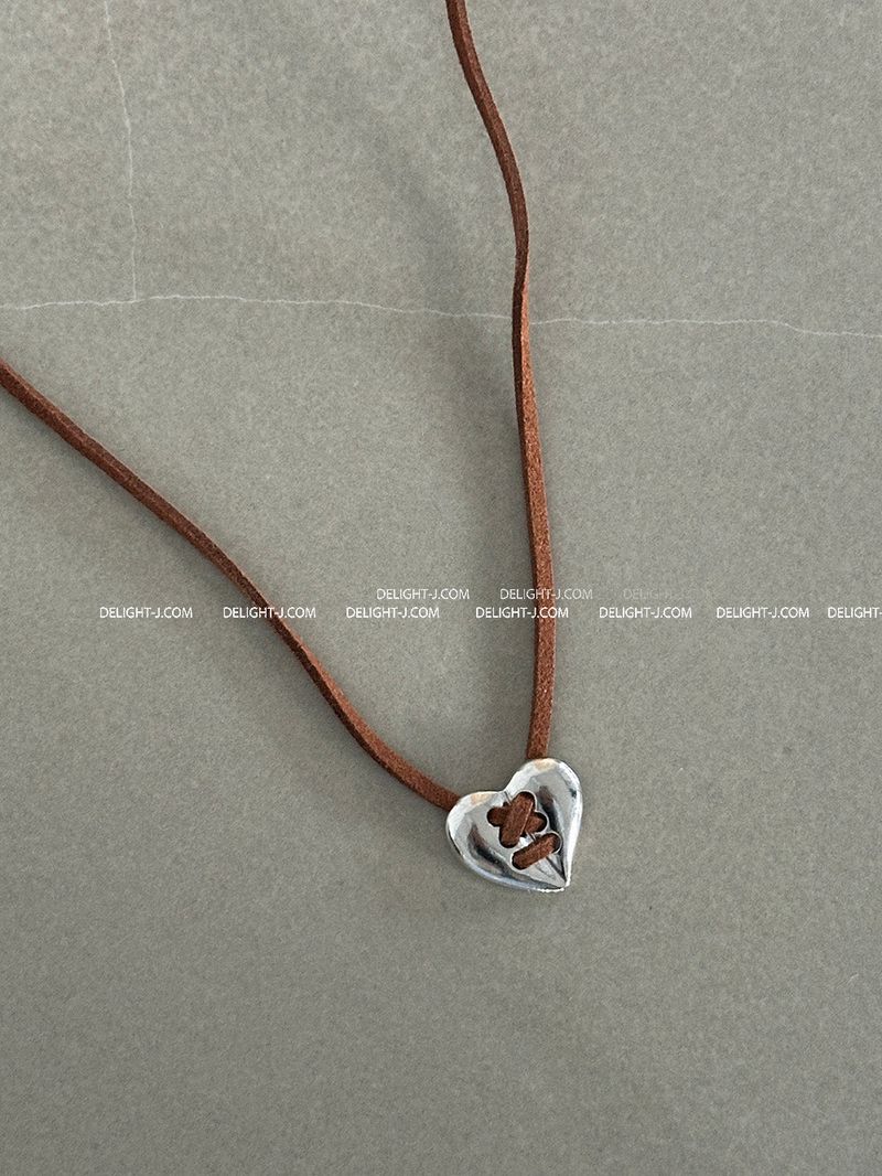 Heart Ethnic Suede Necklace