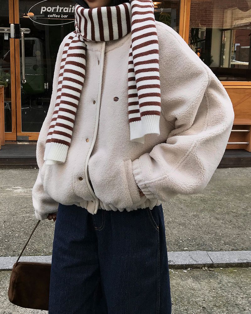 [ORIGINAL] Cable Wool Fleece Jumper