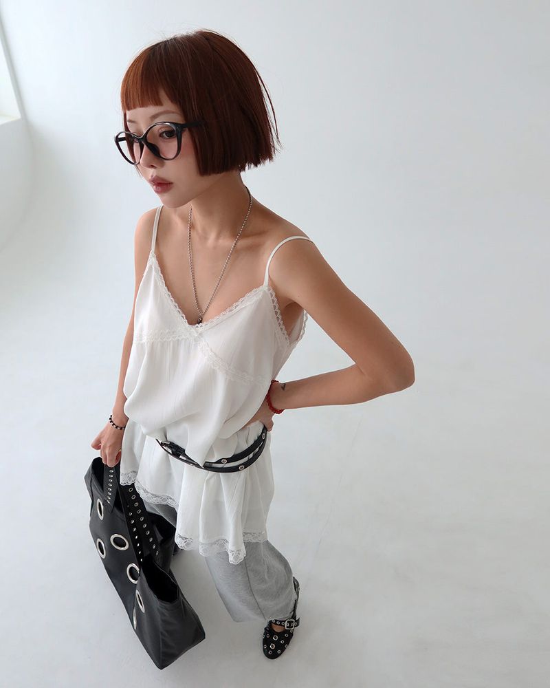 LABO Lace Bustier Long Blouse & Mini Dress