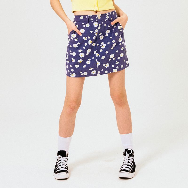 freakishbuilding(フリーキッシュビルディング)の「FREAKISH DAISY MINISKIRT (NAVY)(Skirts)」