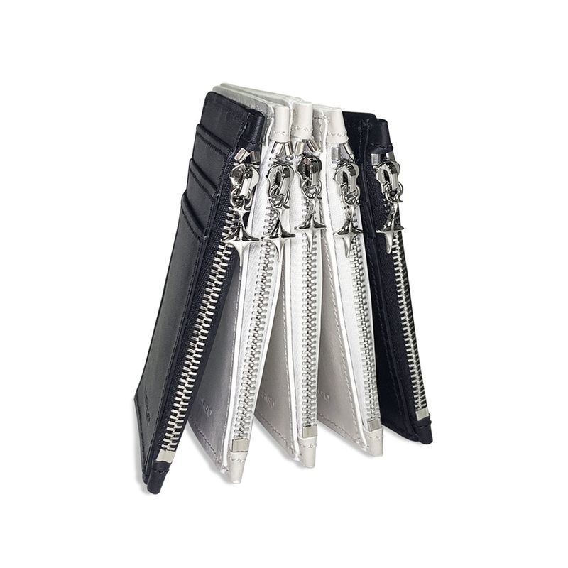 DOUBLE STING ZIPPER WALLET IVORY WHITE (LIME)