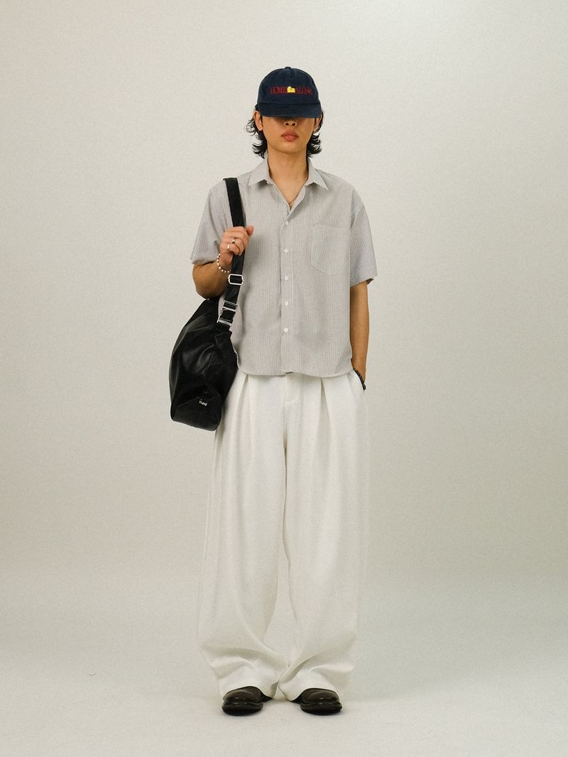 MEN Pin-tuck Banding Balloon Slacks