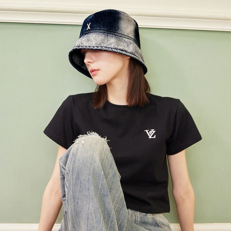 VA Stud Over Dying Denim Drop Bucket Hat / Indigo