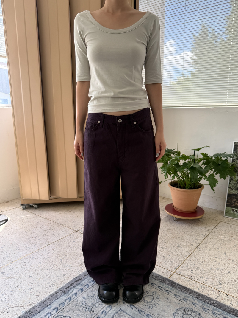 woody cotton wide pants