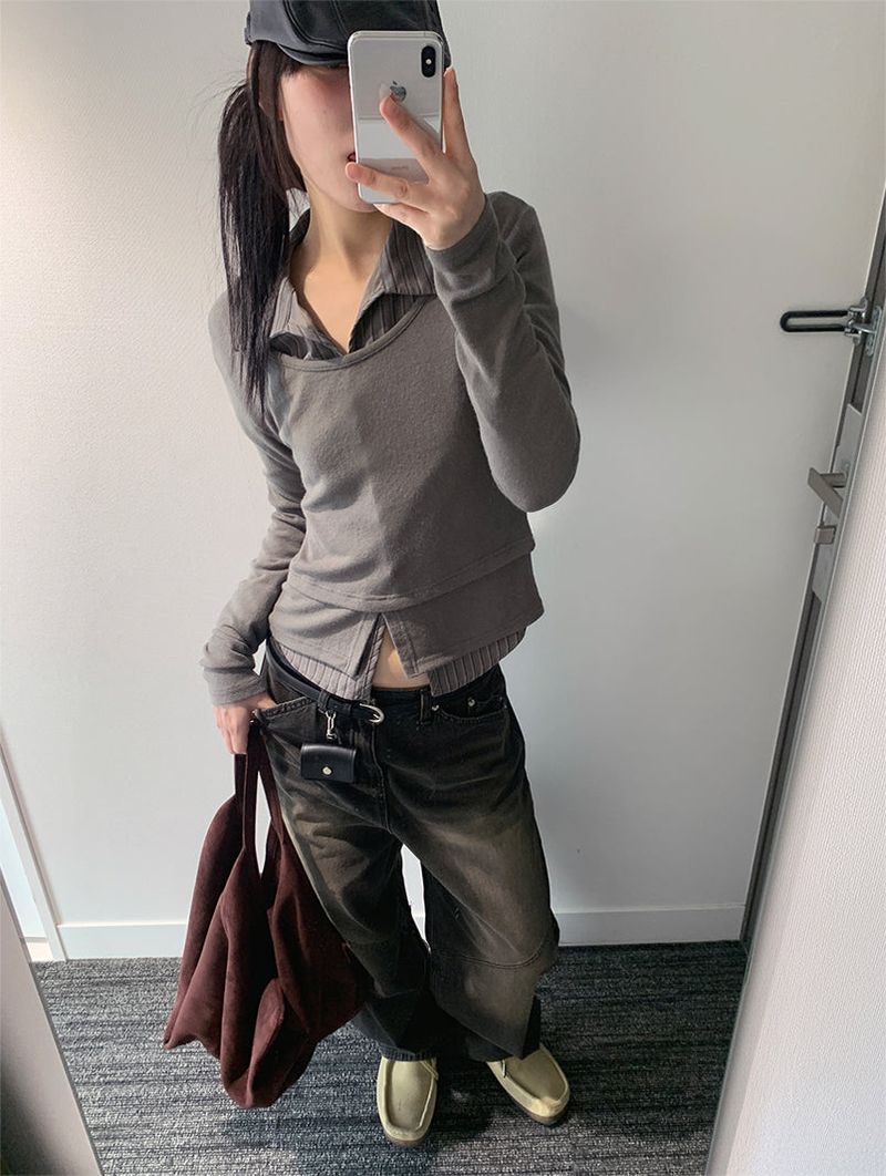 BIAS WIDE JEANS (2C)