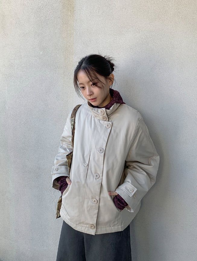 BAON（バオン）の「Sokan High Neck Button Quilted Bomber Jumper（Jackets/Outerwear）」