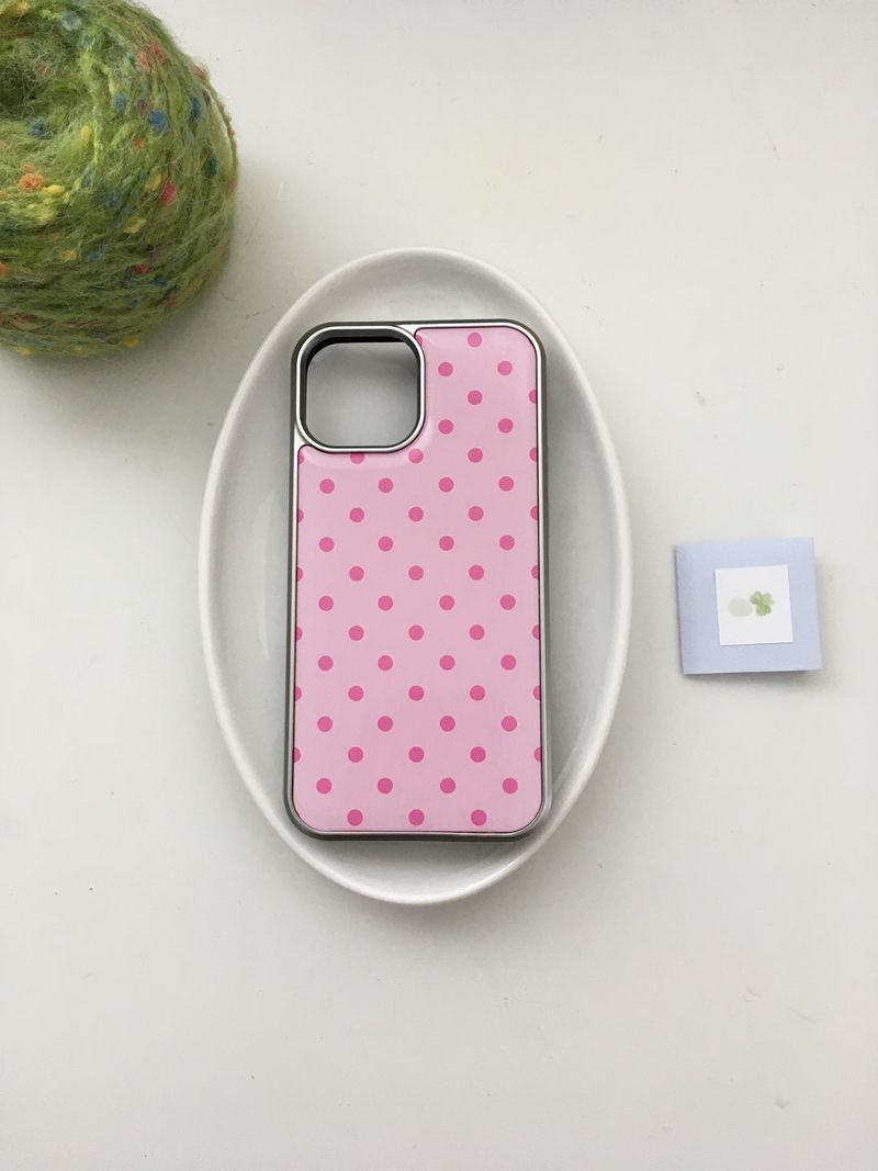 turtle N（タートルエヌ）の「[silver epoxy] ドット(pink • pink)（スマホグッズ/小物）」