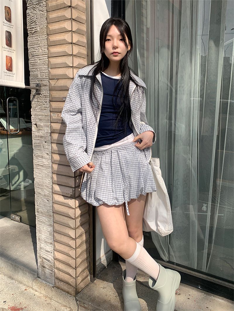 LIGHT CHECK BLOUSON (2C)