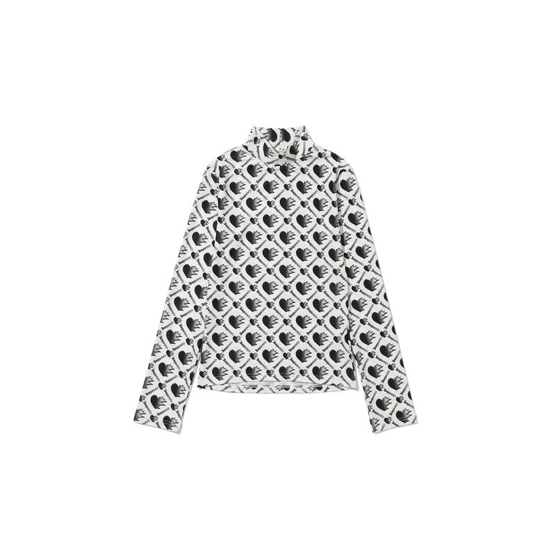 Crying Heart Jersey Top (Off-White)